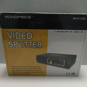Monoprice Msv-102 VGA +‎ Video Splitter 2048x1536 Resolution Factory Sealed